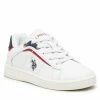 U.S. Polo Assn. Γυναίκες Κοντά Αθλητικά Αθλητικά Ecrok005 ECROK005K/BY1 Λευκό